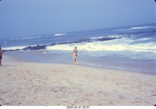 Gloria on the beach