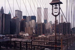 NYC World Trade Center from Brooklyn Bridge