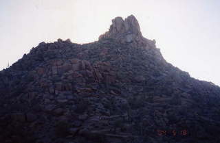 Pinnacle Peak running trail and rugged rocks