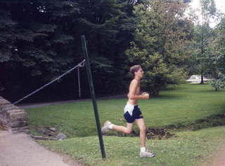 CHS XC runner at bridge 2