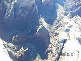 aerial -- Zion National Park -- Angel's Landing and Observation Point