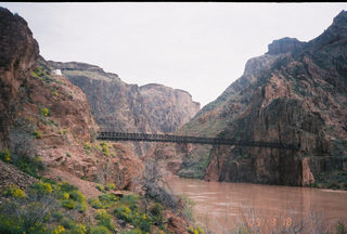 Grand Canyon -- Greg on Black Bridge -- South Kaibab