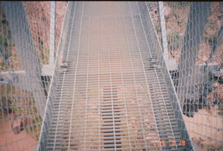 Grand Canyon -- ground seen through the Silver Bridge