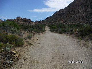 Bagdad, Arizona, run -- trails across the canyon