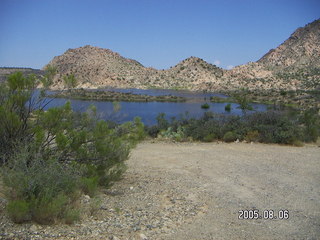 Bagdad, Arizona, run -- trails across the canyon