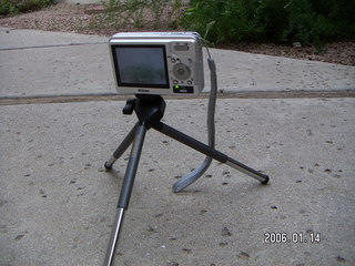 Nikon coolpix on cute, little tripod