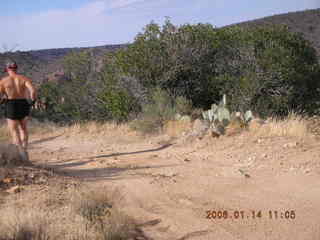 Bagdad -- Coors Lake trail -- Adam running from behind