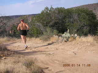 Bagdad -- Coors Lake trail -- Adam running