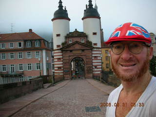 morning run in Heidelberg -- bridge to castle -- Adam -- Germany