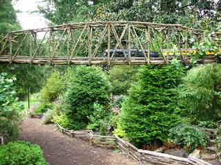 Morris Arboretum -- train bridge