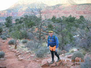 Zion National Park - Observation Point hike - ice waterfall - Adam