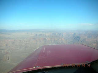 aerial Grand Canyon over the nose N4372J