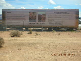 sign about skywalk at Grand Canyon West