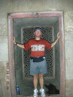 256 69h. Humayun's Tomb, Delhi - Adam in ornate window