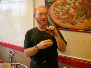 170 69k. Adam getting gift at Domino's - Gurgaon