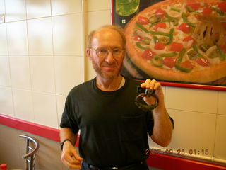 171 69k. Adam getting gift at Domino's - Gurgaon