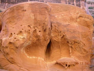 152 6be. Arches National Park - Devils Garden hike - 'vaginal' rock
