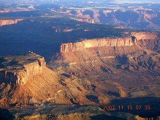 41 6bf. aerial - Orange Cliffs at dawn