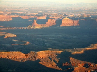 44 6bf. aerial - Orange Cliffs at dawn