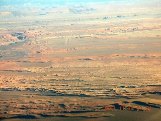 81 6bf. aerial - Utah at dawn - Hanksville Airport (HVE)