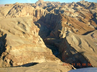 103 6bf. Flying with LaVar Wells - approach canyon to Hidden Splendor (WPT660) - aerial