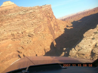 114 6bf. Flying with LaVar Wells - approach canyon to Hidden Splendor (WPT660) - aerial