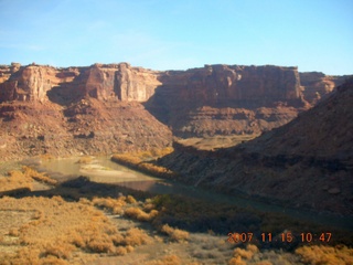 138 6bf. Flying with LaVar Wells - Green River canyon - aerial