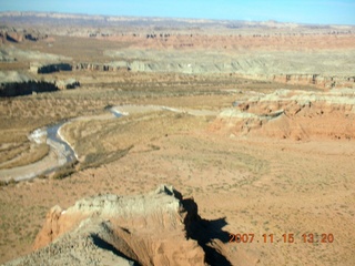 185 6bf. Flying with LaVar Wells - Dirty Devil River - aerial