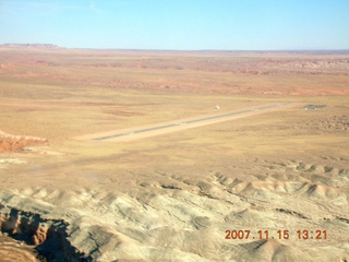 187 6bf. Flying with LaVar Wells - Hanksville Airport (HVE) - aerial
