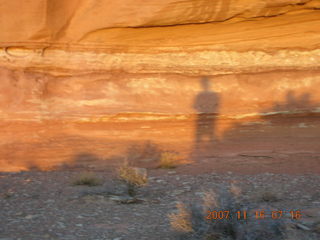 19 6bg. Canyonlands National Park - Lathrop Trail hike - my shadow