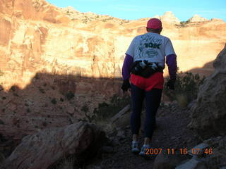 35 6bg. Canyonlands National Park - Lathrop Trail hike - Adam (tripod)