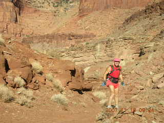 87 6bg. Canyonlands National Park - Lathrop Trail hike - Adam (tripod)