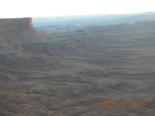 402 6bg. Canyonlands National Park - Green River viewpoint at sunset