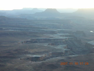 417 6bg. Canyonlands National Park - Green River viewpoint at sunset
