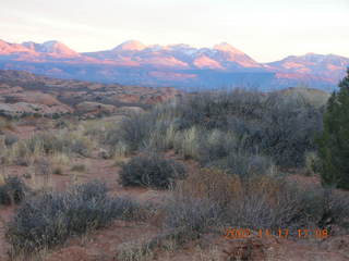 244 6bh. Arches National Park - sunset at Petrified Sand Dunes