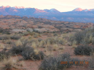 246 6bh. Arches National Park - sunset at Petrified Sand Dunes