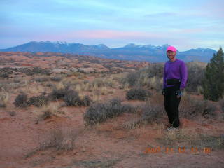 255 6bh. Arches National Park - sunset at Petrified Sand Dunes - Adam (tripod)