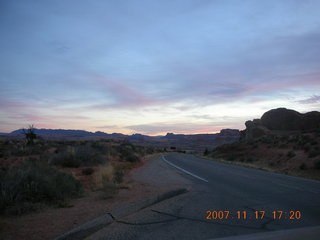 260 6bh. Arches National Park - sunset at Petrified Sand Dunes