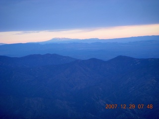 6 6cv. aerial mountains north of Phoenix at first sunlight