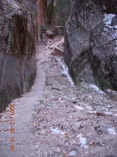 313 6cw. Zion National Park- Hidden Canyon hike - down the stairs