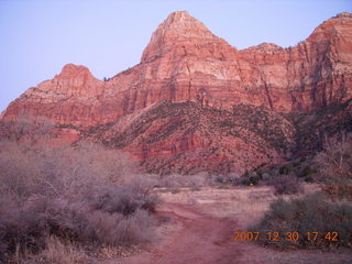 456 6cw. Zion National Park - Watchman Trail hike at sunset