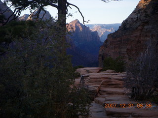 35 6cx. Zion National Park - sunrise Angels Landing hike