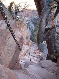 67 6cx. Zion National Park - sunrise Angels Landing hike - chains