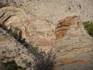 119 6cx. Zion National Park - sunrise Angels Landing hike - top - rockpile