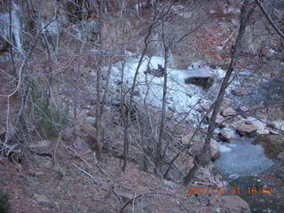 337 6cx. Zion National Park - ice at Emerald Pond