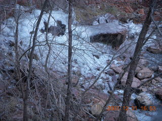 339 6cx. Zion National Park - ice at Emerald Pond