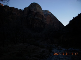 356 6cx. Zion National Park - sunset along the Virgin River