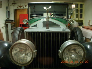 Cottonwood (P52) dinner fly-in - old Rolls Royce in The Asylum restaurant garage