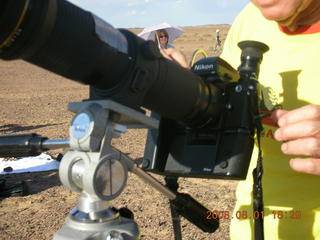 223 6l1. eclipse - Jiayuguan - Gobi Desert - Bill getting ready
