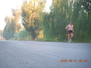 10 6l1. eclipse - Jiuquan morning run - Adam running